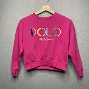 POLO RALPH LAUREN KIDSlogo-embroidered cotton-blend sweatshirt